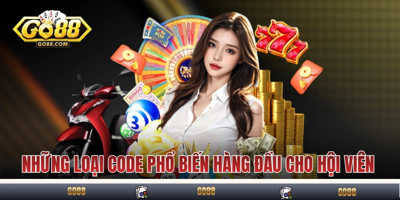 Những loại GO88 code phổ biến hàng đầu cho hội viên